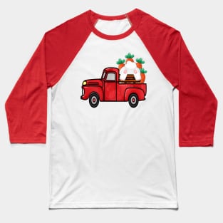 RED Easter Truck Bunny Baseball T-Shirt